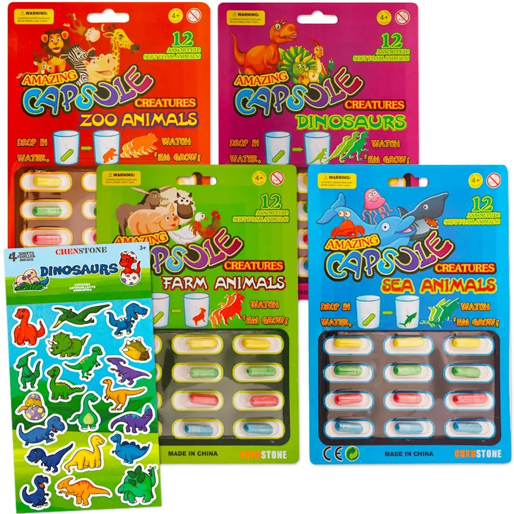 Capsules magiques en éponge pour enfant, jouets créatifs en forme de dinosaure et d\'animaux marins, puzzle de bain et de natation, idée cadeau, DIY,