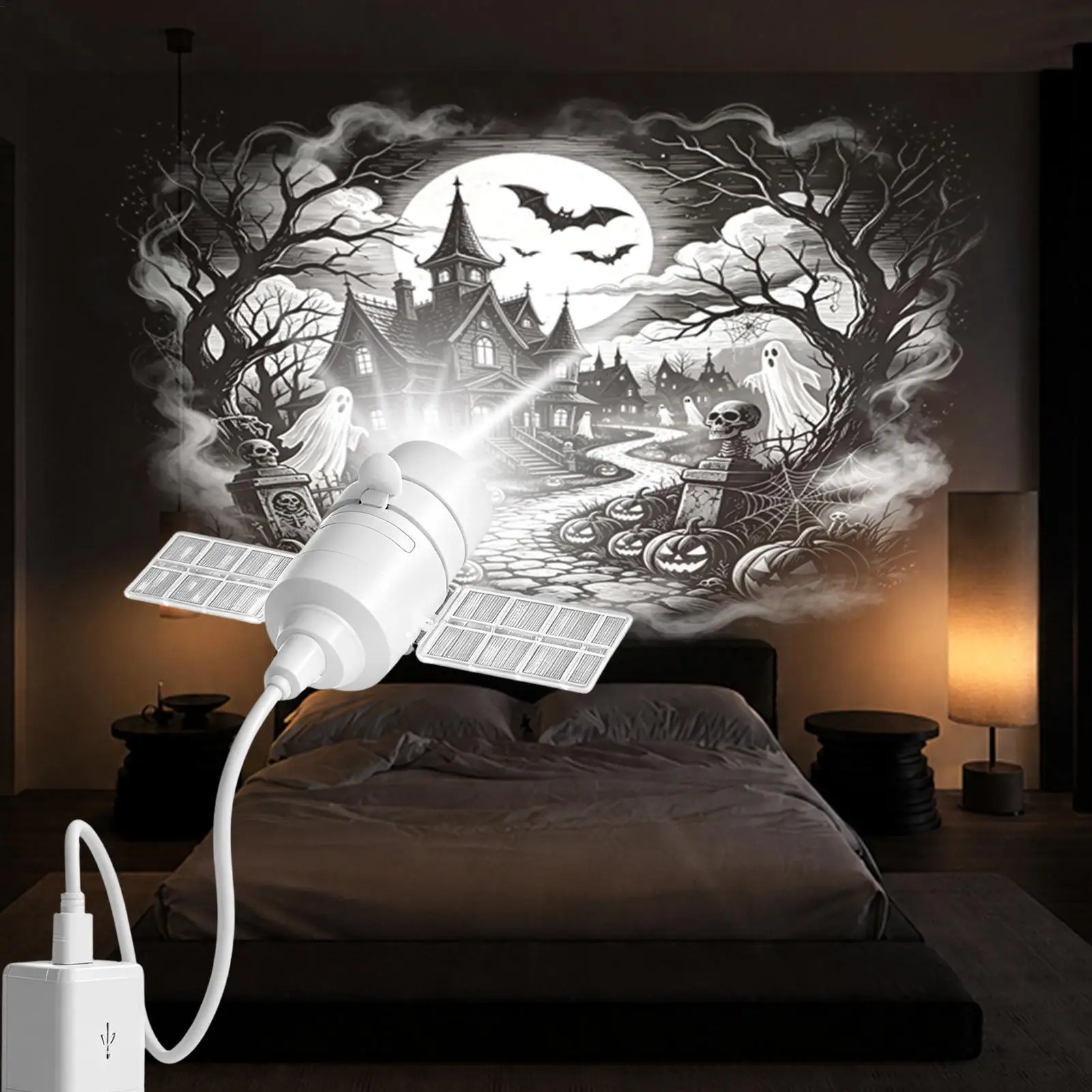 Halloween Outdoor Projector Rotating Dynamic Lamp With Motion Effects Halloween Outdoor Projector Lights For Holiday Haunt House