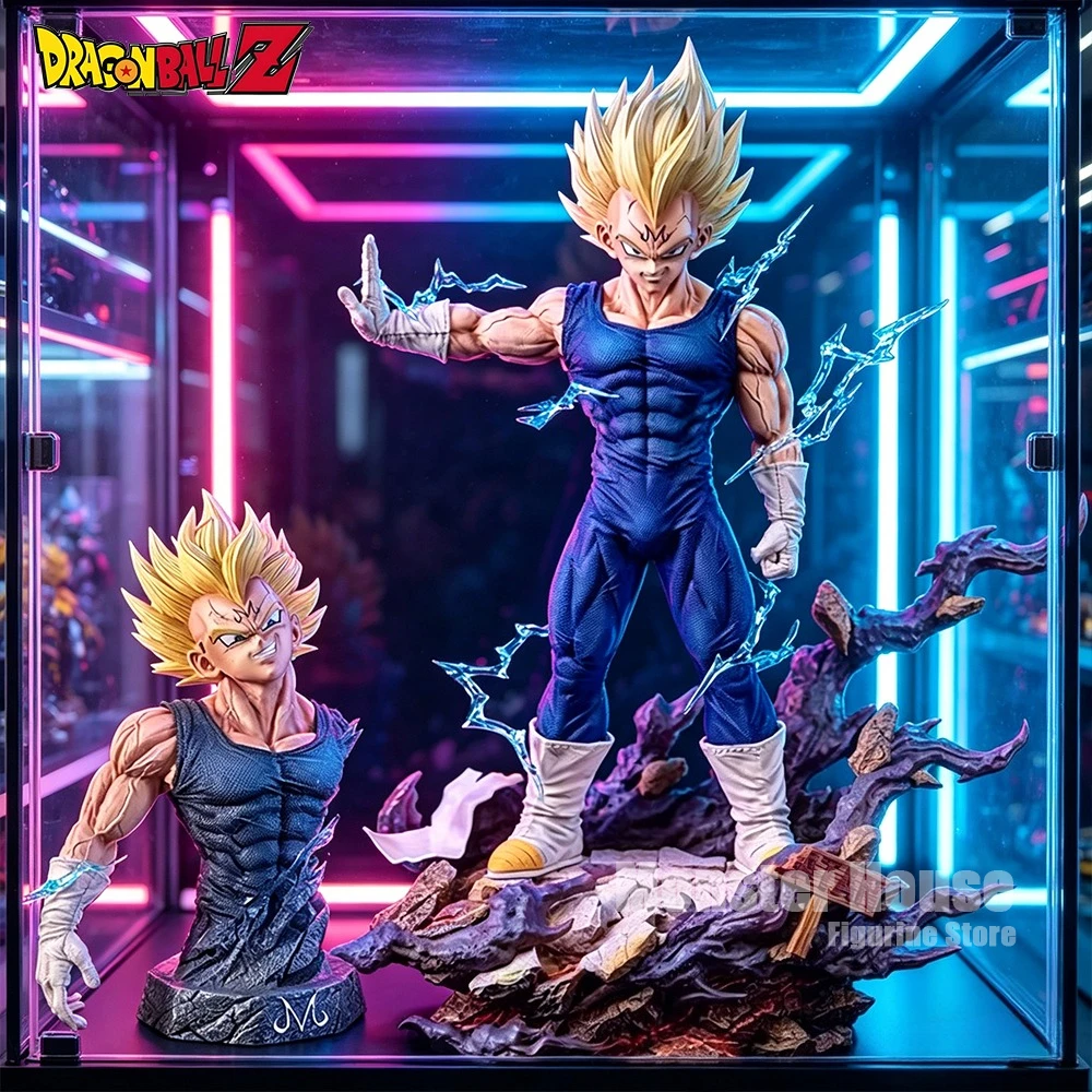 Figura de Anime Dragon Ball de 32 cm/12,6 pulgadas, Figura de Acción de Majin Vegeta, Estatua de PVC, Adorno de Escritorio, Modelo Coleccionable, Juguetes, Regalos
