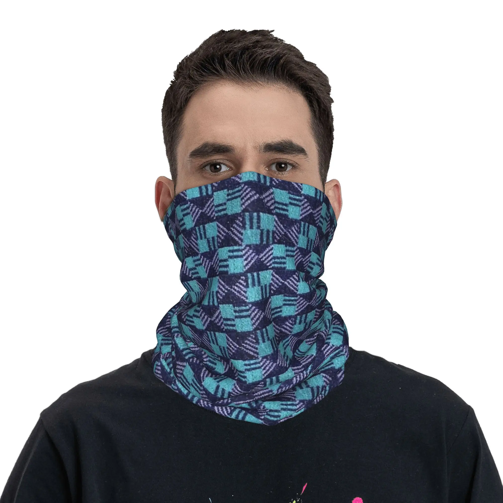 

Waterloo And City Line London Underground Seat Cover Moquette Bandana Neck Gaiter Printed Mask Scarf Headband Hiking Fishing
