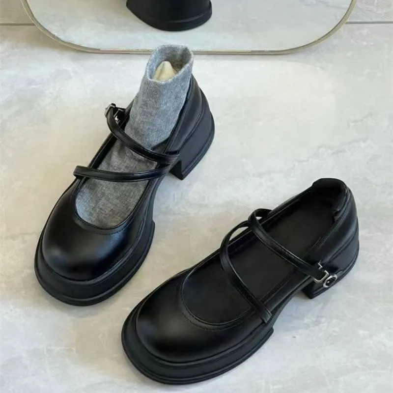 2026 Modische Bestseller Neue Bequeme Damenschuhe Frühling und Herbst Elegante Runde Zehen Sexy Schnallen-Freizeitschuhe – Detail 3