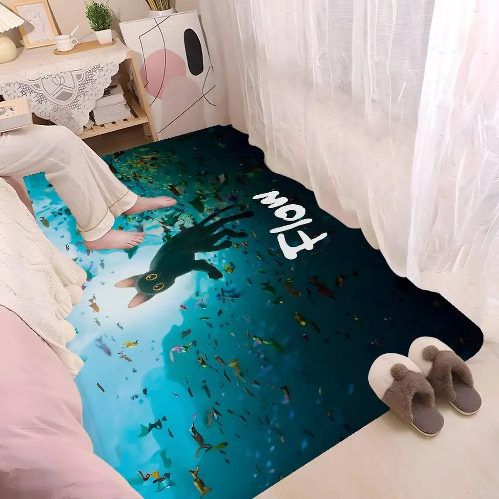 Movie F-Flow Cat Floor Mat Rectangle Anti-slip Home Soft Badmat Front Door Indoor Outdoor Mat Hotel Decor Mat