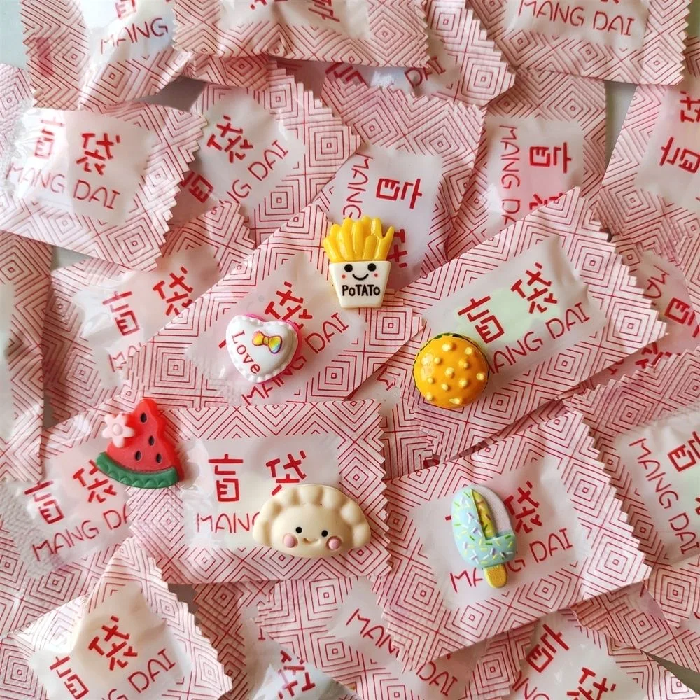 100pcs Mini Resin Snacks Blind Bags Snacks Creative Mixed Food Kitchen Accessories Decoration Party Holiday Blind Box Gift