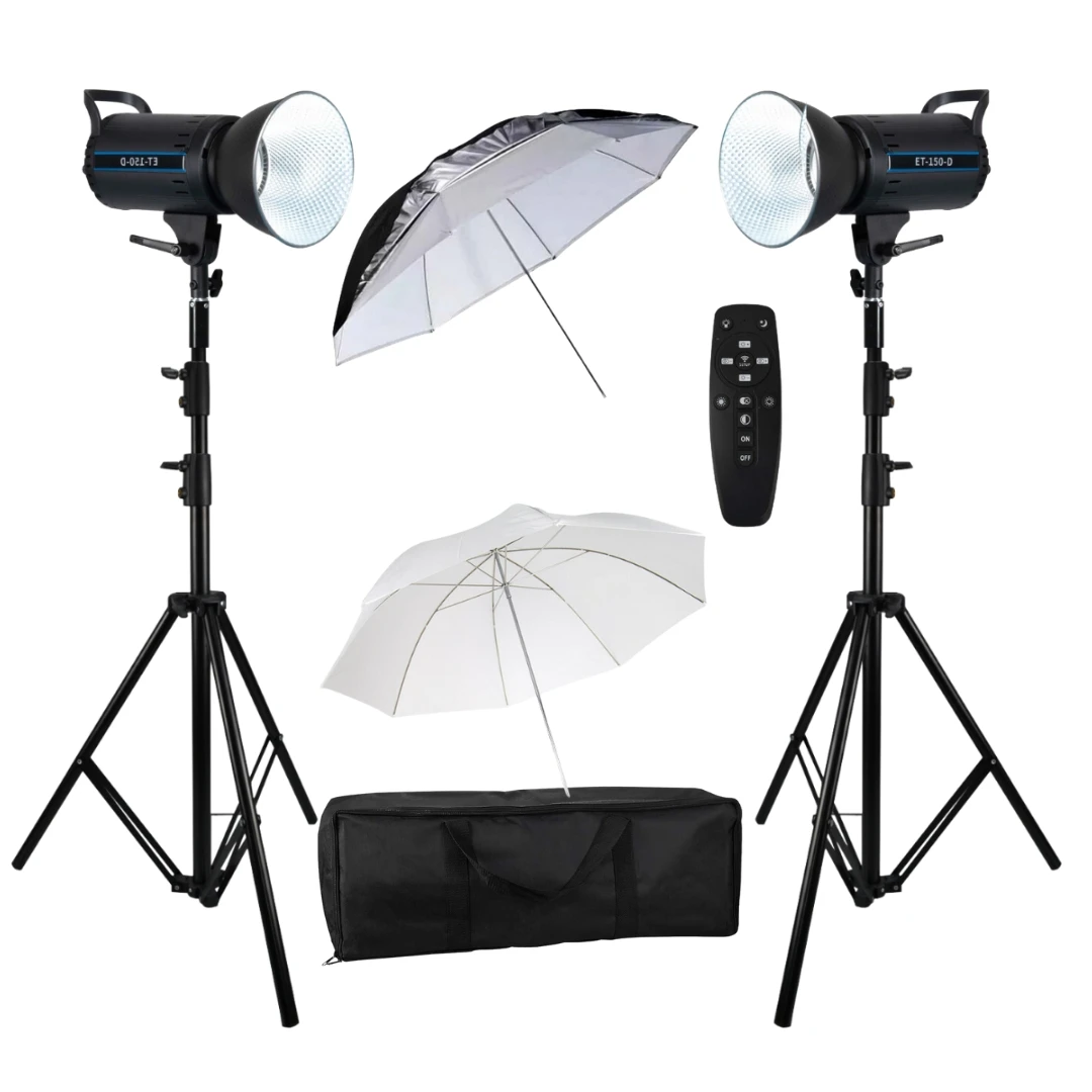 ET-150D Flash Studio Led torch With Tripod and Sunshade-Bivolt