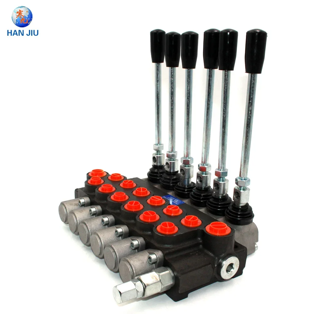 

P Series 6P80 Hydraulic Control Valves Monoblock Joystick 6 Spool 80L Control Valves