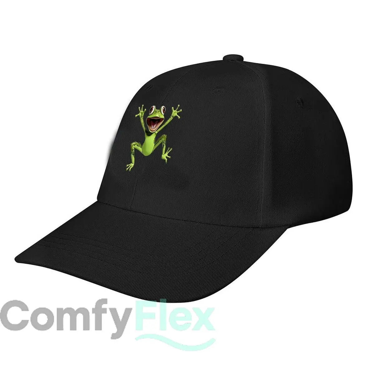 Cute Green Cartoon Frog Plastic Figurine Baseball Cap Fashion Men Sunhat Women's Outdoor Sports Snapback Cap