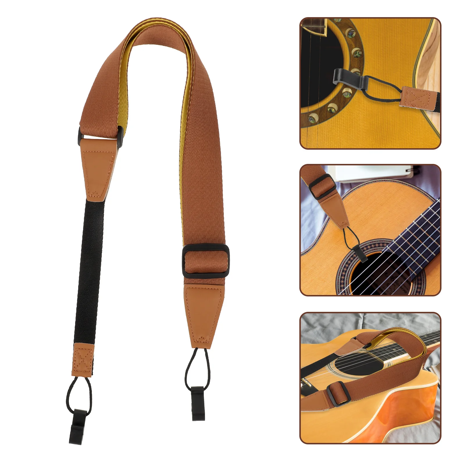

Ukulele Strap Durable Adjustable Punch Free Shoulder Belt Stable Hook for Guitar Bass Mandolin Instrument Accessory