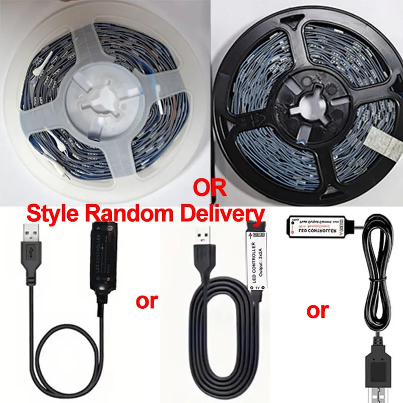 1-15m LED Strip Lights RGB SMD 2835 24-Key Remote Control TV Backlight 5V USB Led Flexible Ribbon Diode Tape For Home Room Decor