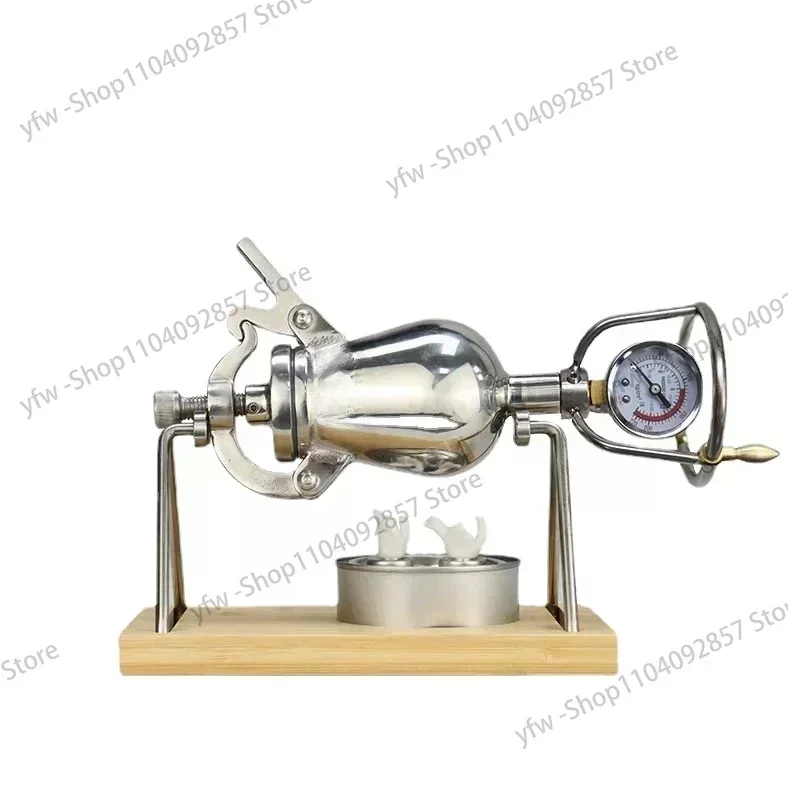 300ML Stainless Steel Mini Popcorn Machine Old-fashioned Small Hand-cranked Popcorn Machine