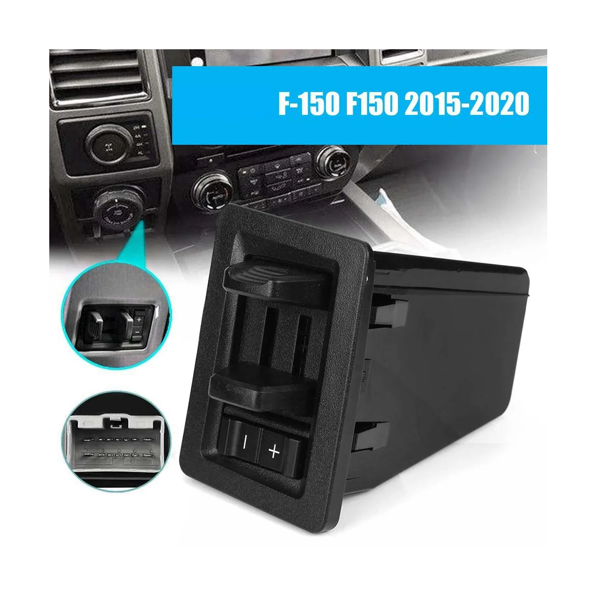 In-Dash Trailer Brake Controller Module Switch JL3Z-2C006-AA for Ford 2015-2020 F150 FL3Z-19H332-AA