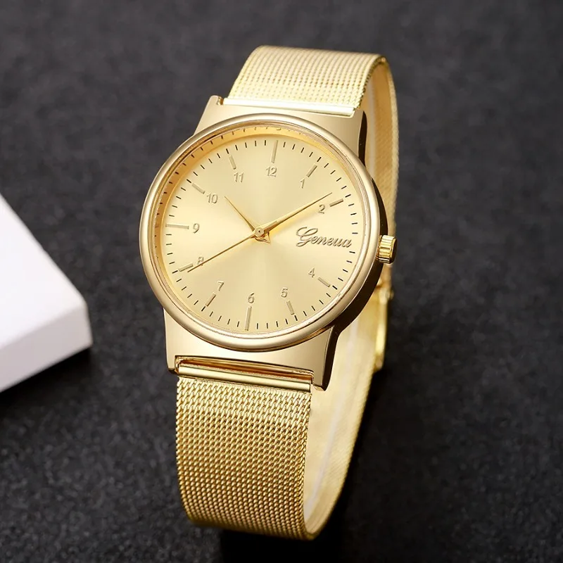 

Ladies Watch, Fashion Rose Gold Steel Strap Quartz Watch