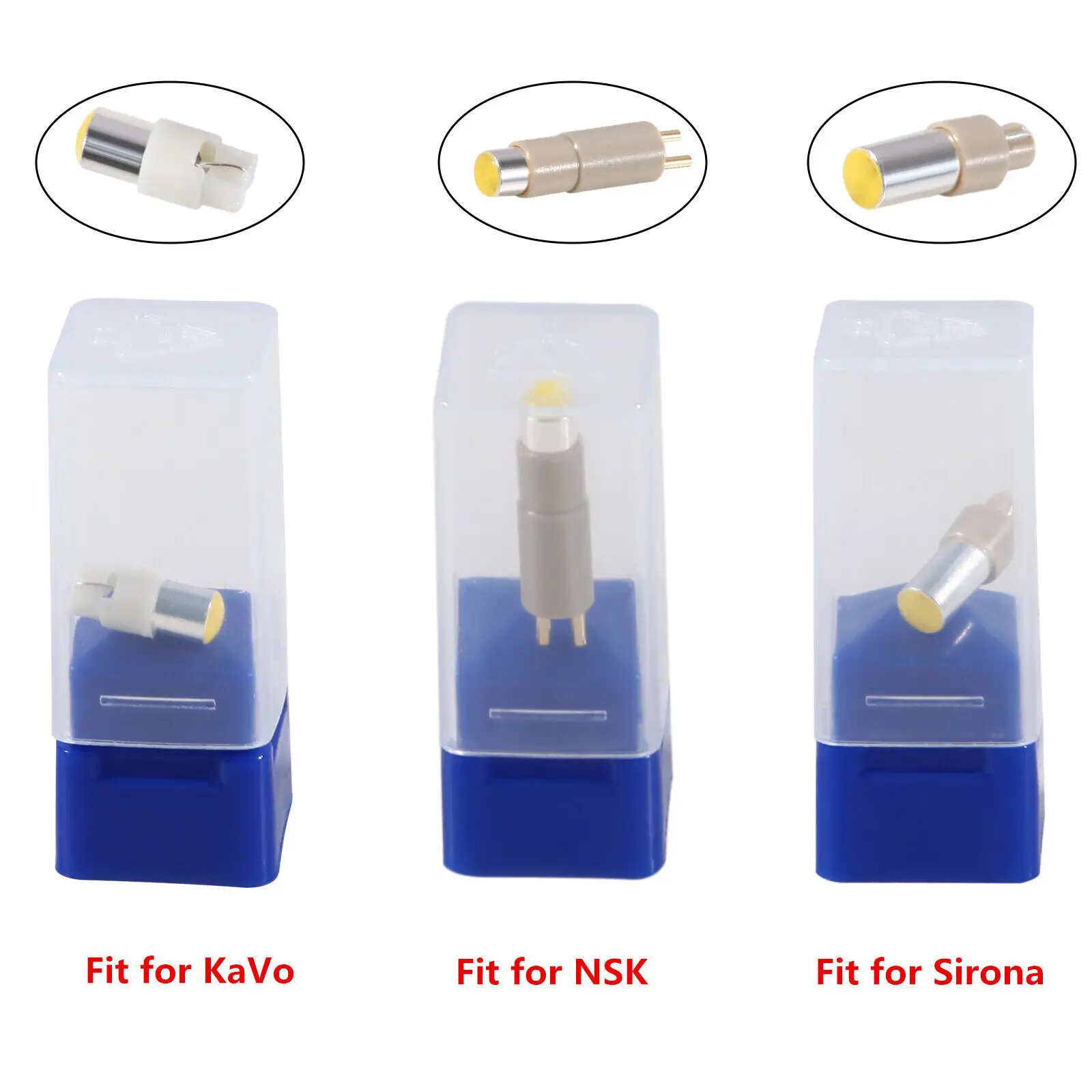 Dental LED Bulb for COXO Fiber Optic High Speed Handpiece Fit KAVO/NSK/Sirona Quick Coupling Coupler 6Hole
