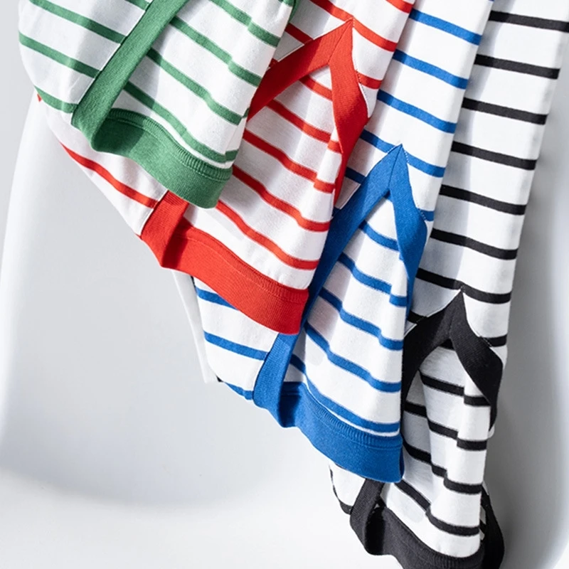 Spring and Summer New Basic Short Sleeved Top Contrasting Color  Thin Clothing Version Slimming Temperament Loose Fit T-shirt