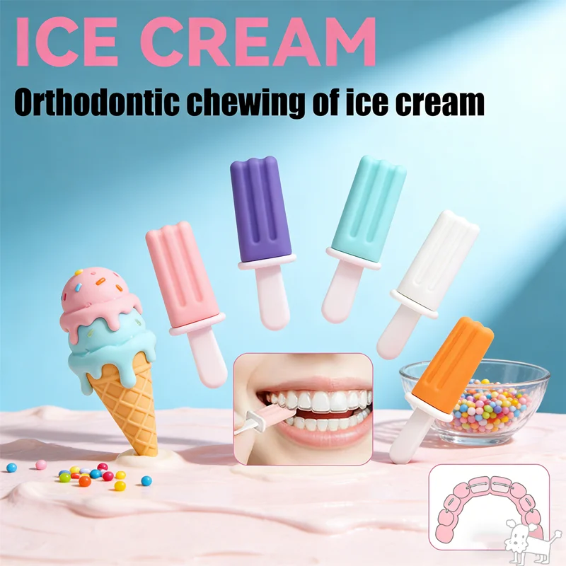 

2026 NEW Dental Aligner Chewing Aid Silicone Popsicle Bite Sticks for Orthodontic Use with orRetainers for Better Fit