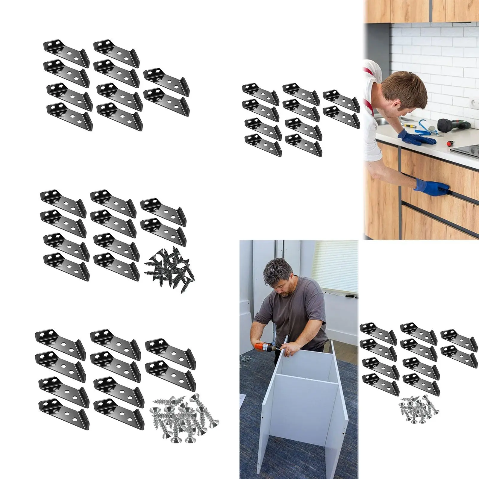 

10Pcs Triangle Corner Brace Angle Corner Bracket for Furniture Chair Cabinet