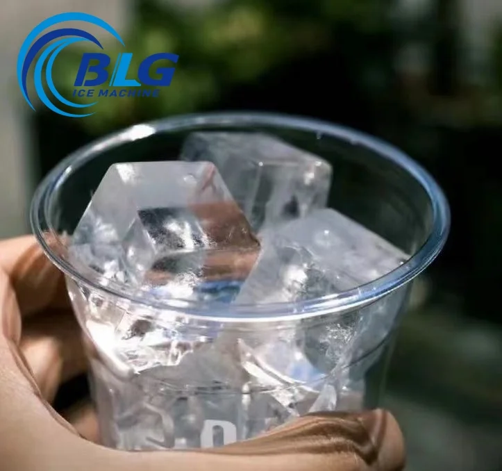 BLG 200Kg/24 ore Macchina per il ghiaccio elettrica automatica Design quadrato di grandi dimensioni per attrezzature di refrigerazione da cucina commerciale all'aperto