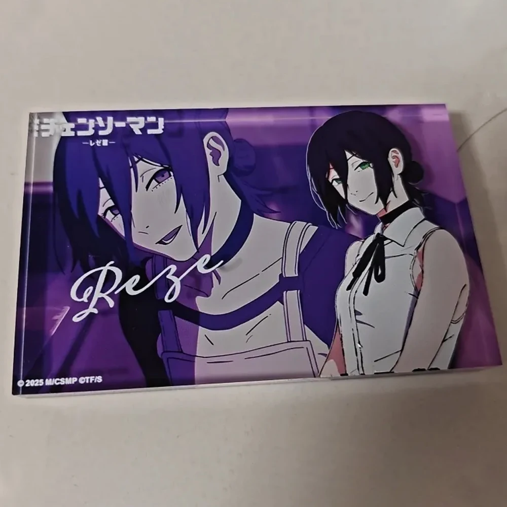 Anime motosserra homem makima reze cosplay placa de pé quadrado acrílico tijolo figura dos desenhos animados decoração desktop festa prop