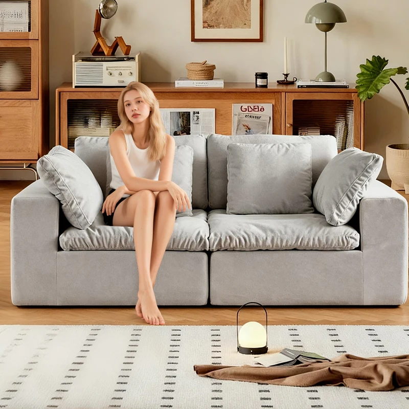 

Luxury Sponge Living Room Compress Sofas High Density Foam Modern Compress Sofa Vacuum Package Modular Sectional Compressed Sofa