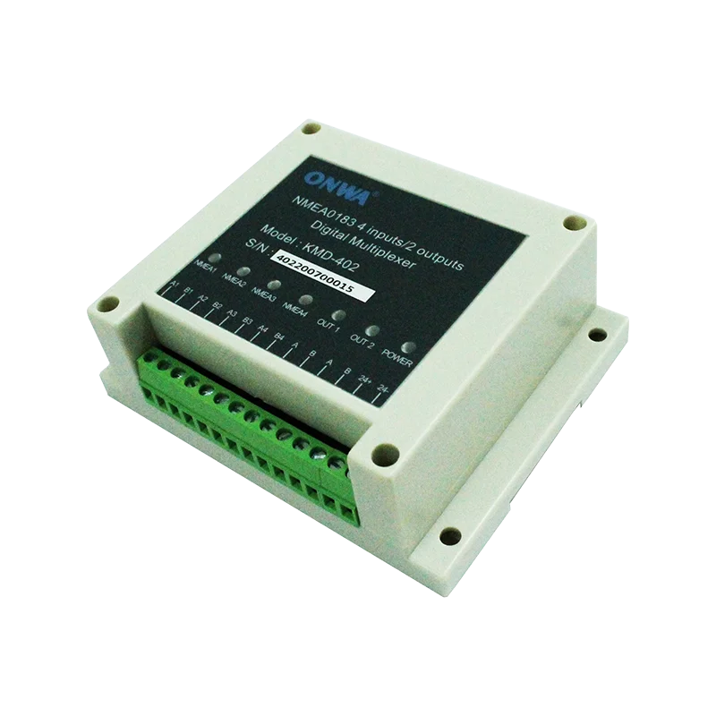 ONWA KMD-402 NMEA Distribution Box Multiplex 4 Inputs and Combines to 2 Outputs