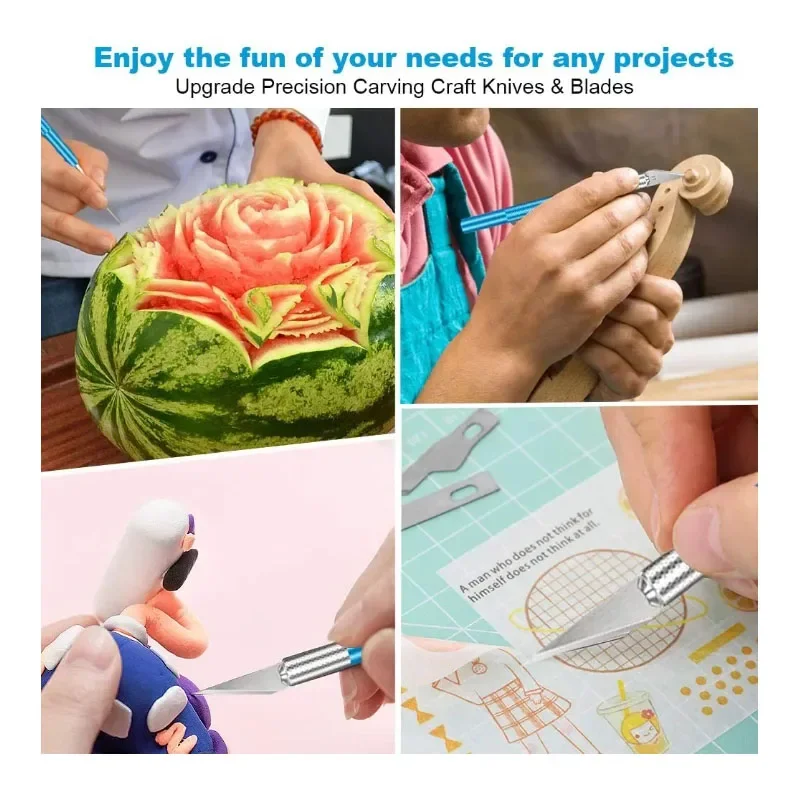 Schnitzmesser-Werkzeugset aus Aluminiumlegierung, DIY-Modellbau, Stichel-/Schneidewerkzeuge – perfekt für Papierschnitt, Handarbeit und Skulpturen