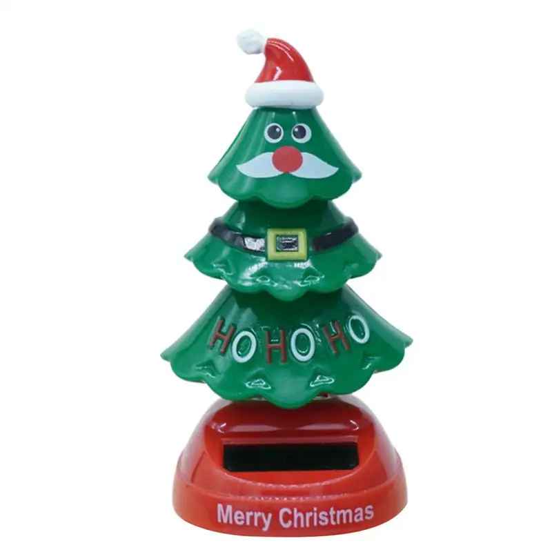 

Christmas Car Ornament Solar Dancing Christmas Tree Snowman Santa Claus Elk Automatic Swing Dolls Car Interior Decoration