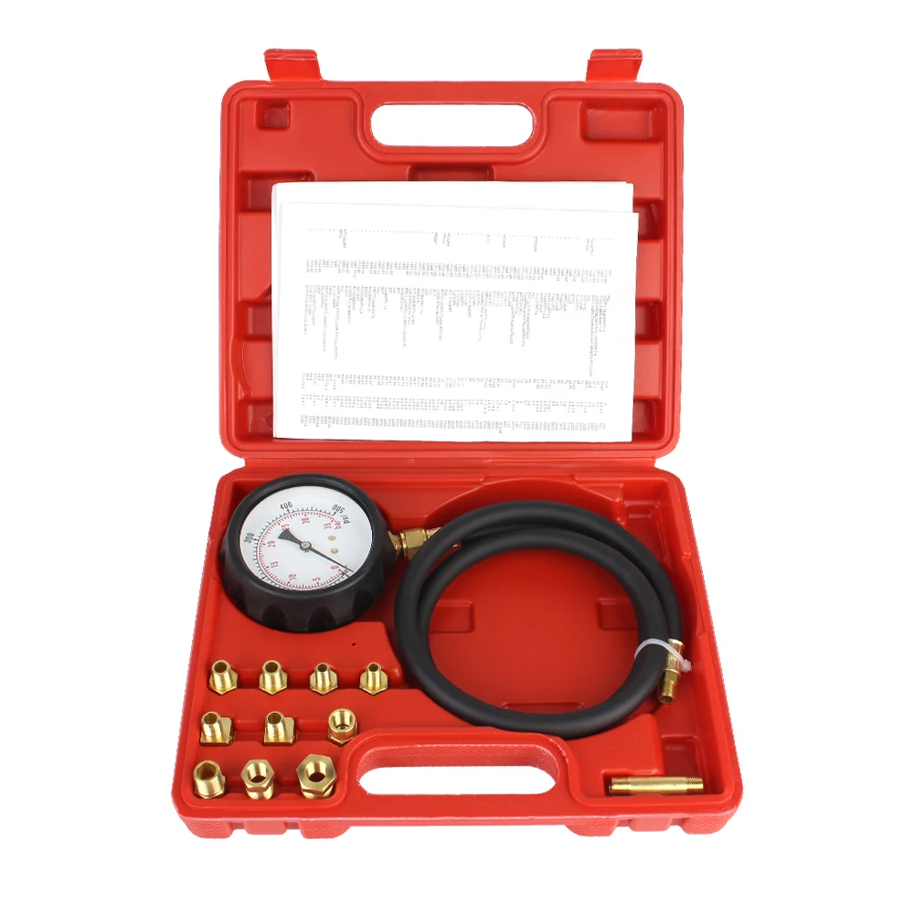 12Pcs Oil pressure gauge Automotive hydraulic oil pressure gauge TU-11A Transmission pressure gauge Diagnostic Service Set Tools