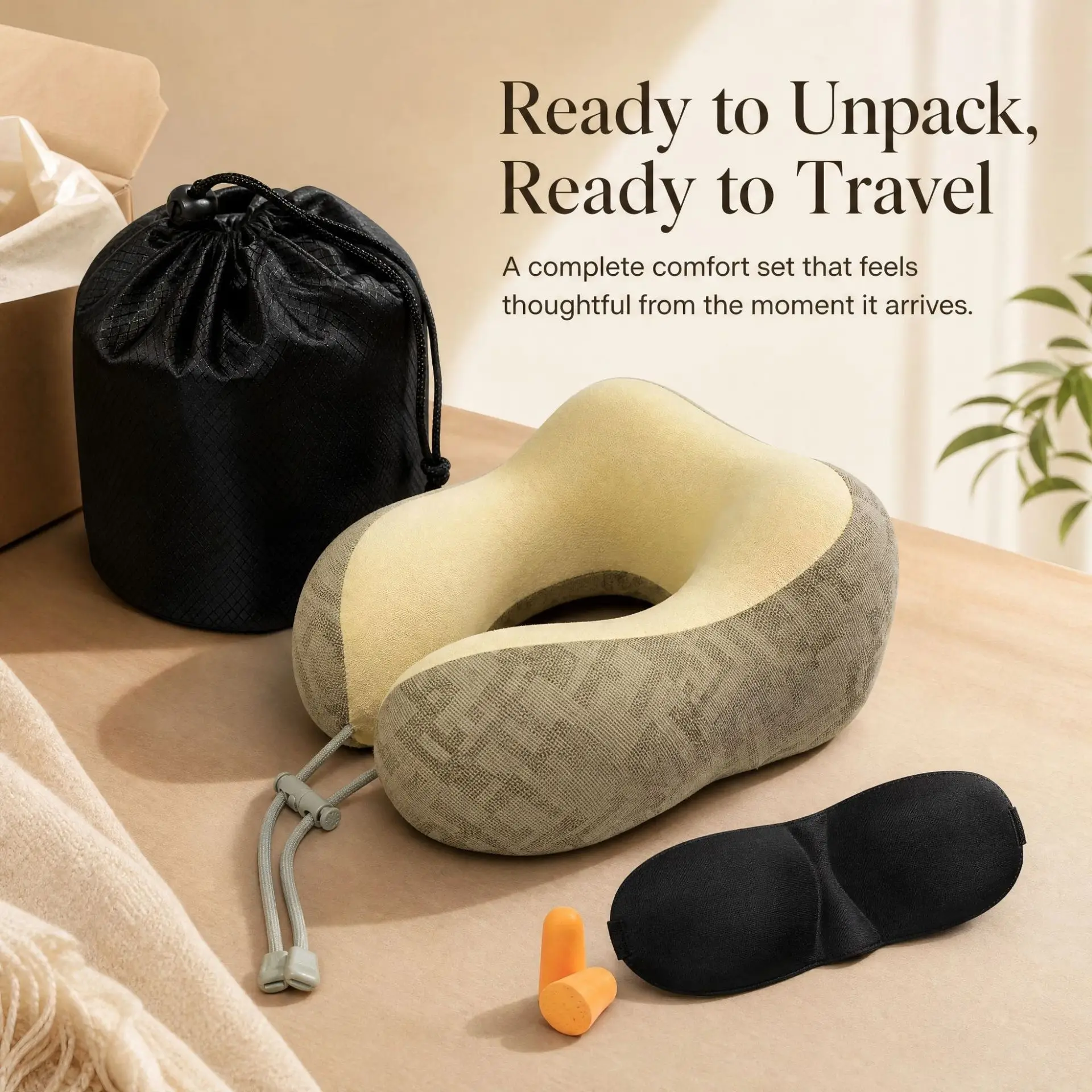 Memory Foam U-Shaped Pillow Travel Neck Support Sleeping Pillow Shoulder Rest Office Airplane Nap Sleeping Neck Pillow