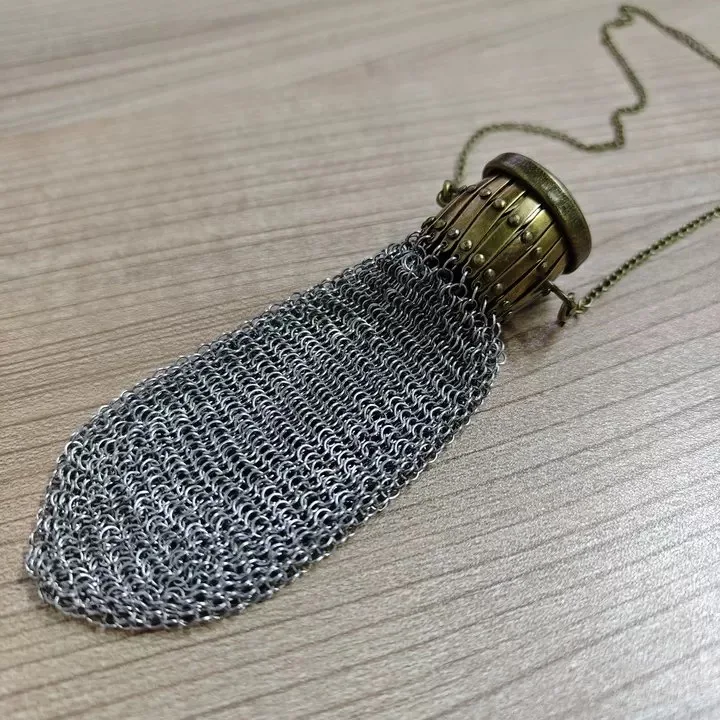 코스프레 수제 금속 1920년대 빈티지 실버 동전 금속 메쉬 아이 백 맞춤 선물