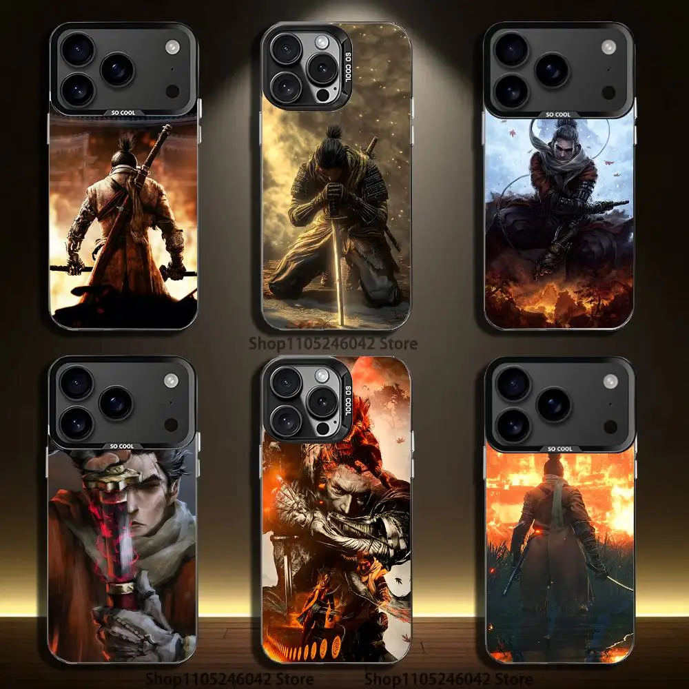 

S-Sekiro Game For iPhone 17,16,15,14,13,12,11,Pro,MAX,Plus Black Shockproof Candy Matte Cover