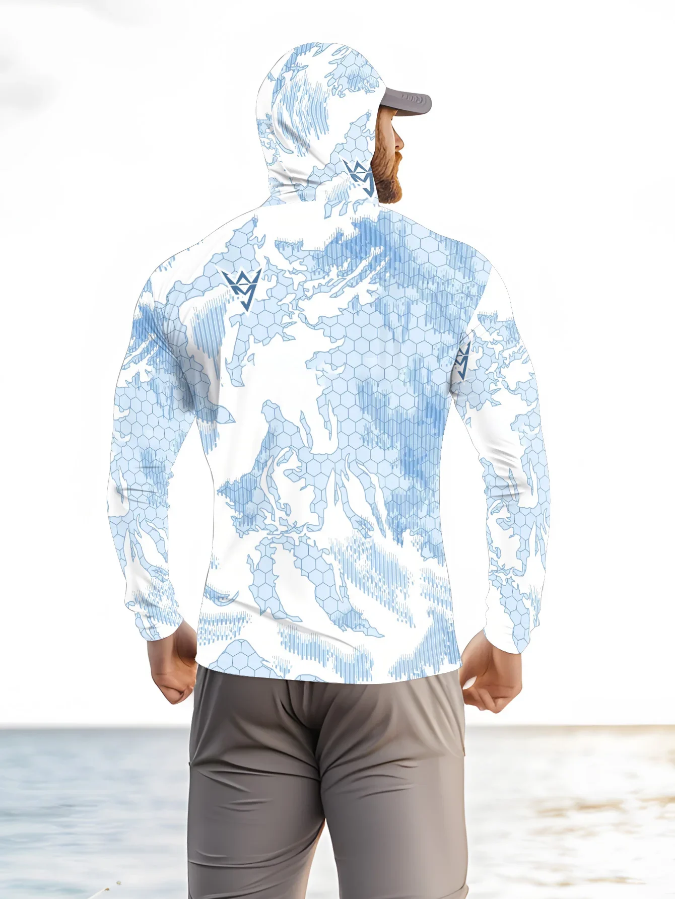 2026 New Model UV-Resistant Fishing Shirt with Long Sleeves and Hooded Collar - UV-Resistant Fishing Mask Clothing view 5
