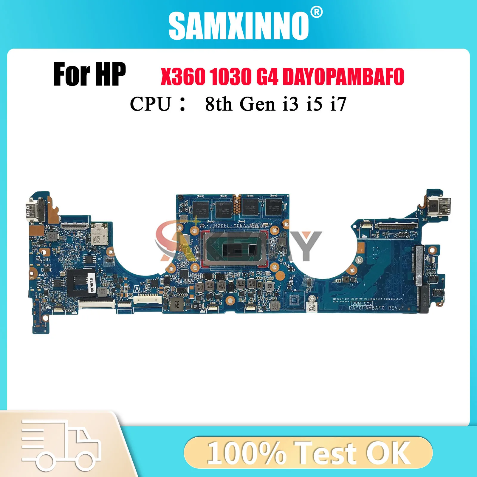 

DAY0PAMBAF0 Laptop Motherboard For HP EliteBook X360 1030 G4 With i5 i7 8th Gen CPU 8GB 16GB RAM L78696-601 L70769-601
