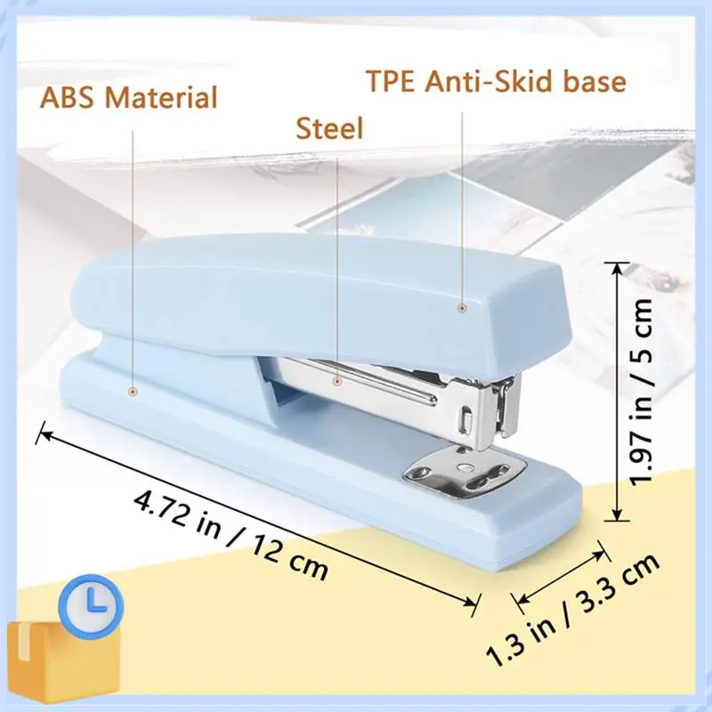 Popular 1 PCS Stapler Office Stapler For Desk Portable Durable Staplers Office Supplies (Blue)