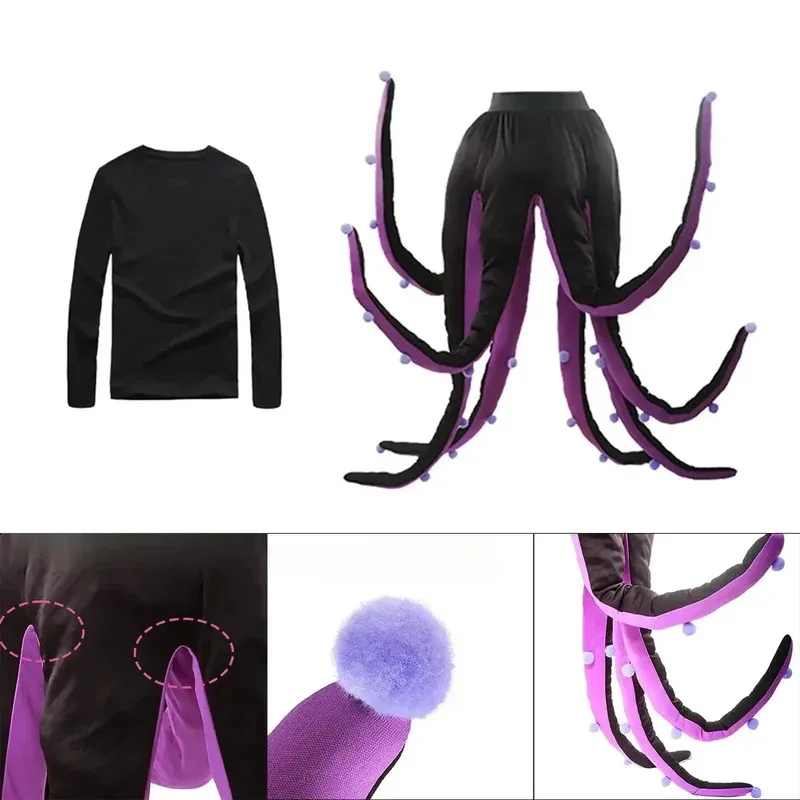 Ursula Cosplay Fantasy تنورة ملابس الكبار الأخطبوط الملابس الإبداعية مخلوق البحر زي للنساء عيد الهالوين