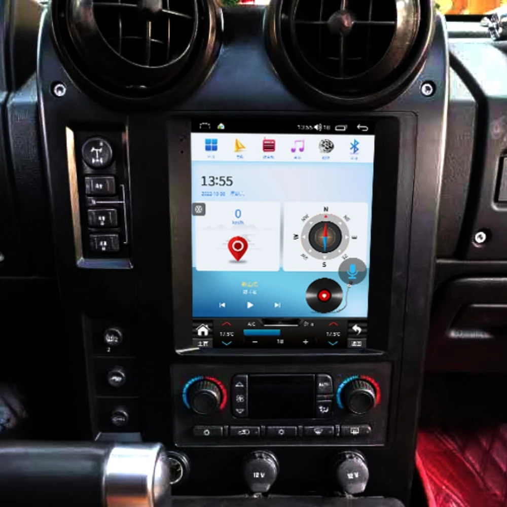 LCD Android 14 Screen For Hummer H2 2003-2009 Car Radio GPS Navigation Head Unit Player Multimedia Stereo HD Screen Carplay