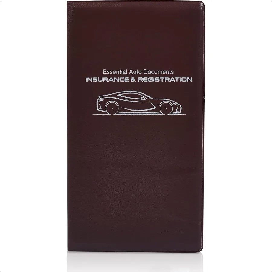 안달루스 자동차 등록증 보험증 홀더 1개 팩 방수 필수 자동차 등록증 홀더 후크 클로저 포함 완벽