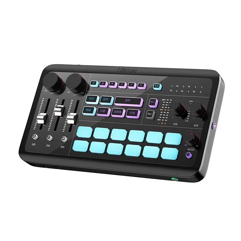 The AX01 Entertainment live streaming sound card is an external multi-functional device that supports OTG computer