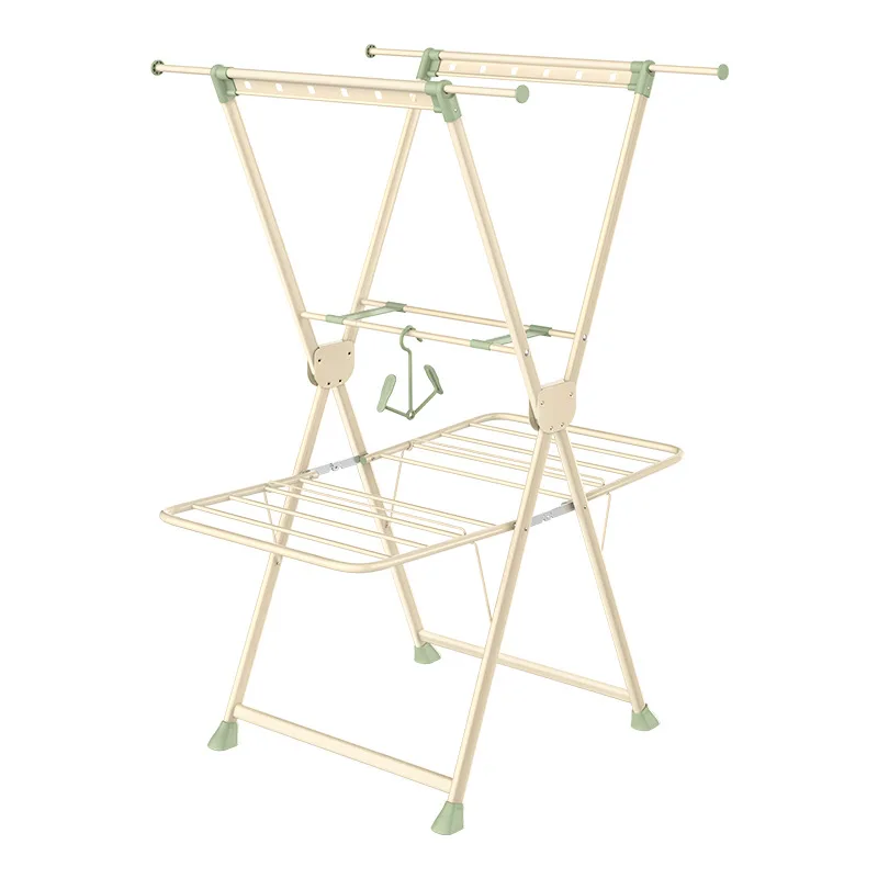 New product live broadcast factory direct sales simple wind drying rack mobile X-type drying rack