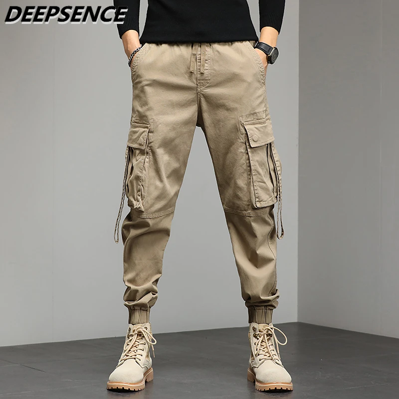 

Men Cargo Pants 2022 New Autumn Fashion Outdoor Casual Trousers For Men 95% Cotton Elastic Leg Opening Elasticity Pants Men