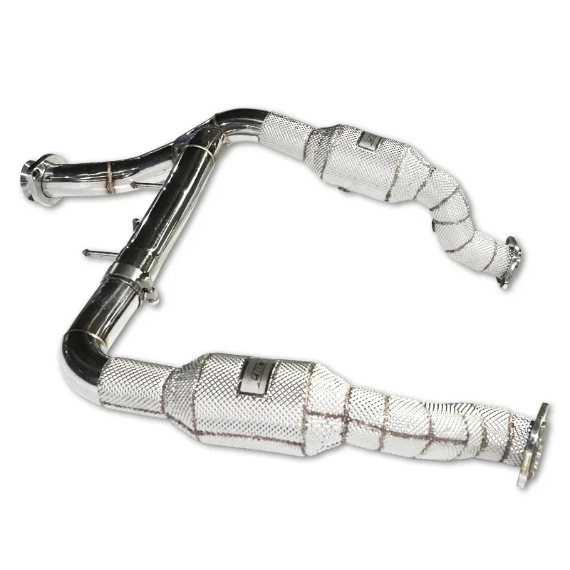 Head Section High flow Pipes branch downpipe Exhaust Pipe with catalyst For Ford F150 3.5T 2015-2019