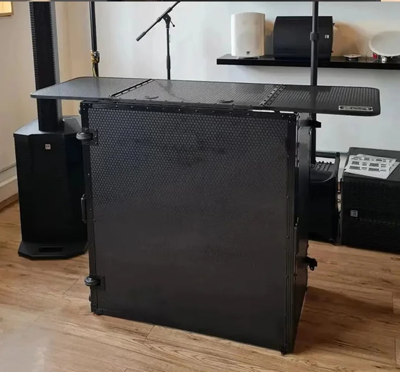 Portable Folding DJ Table, Flight Case Packaging, Bar Nightclub Mixing Console