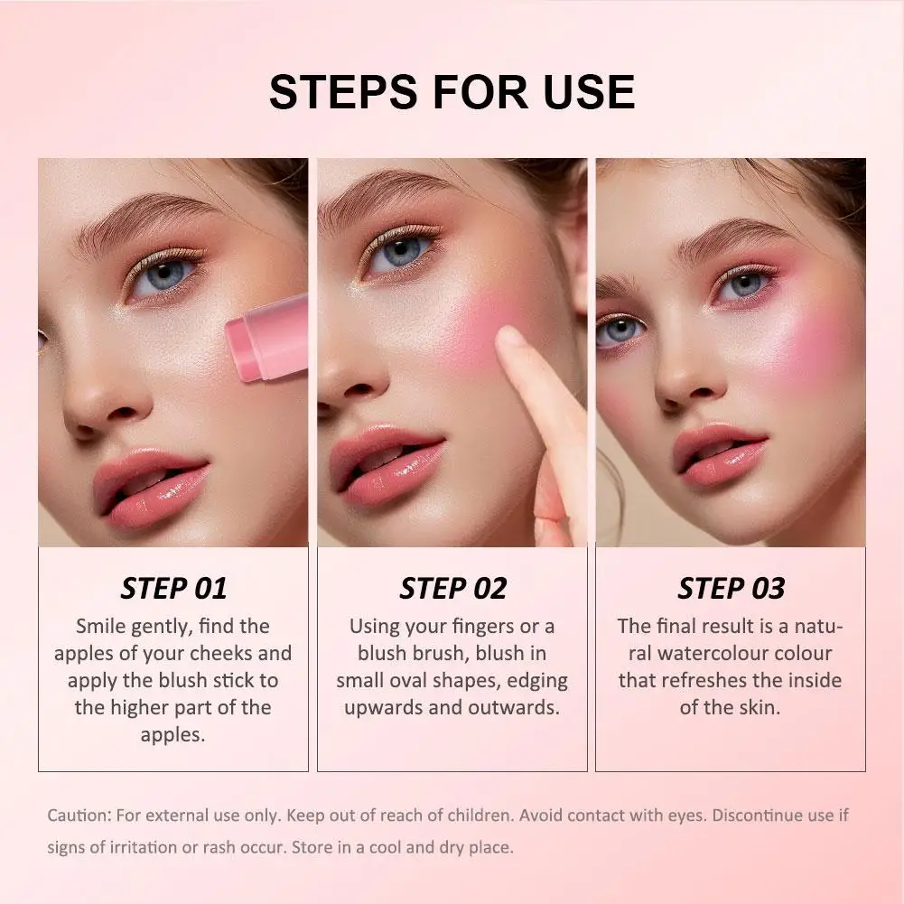 3-In-1 Wang Lip Getinte Bevochtigde Blush Stok Oogwang En Lip Fleuren Crème Bronzer Highlight Stick Matte Contour Gezicht Make-Up