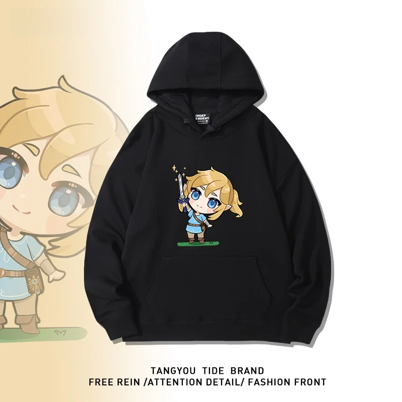 

Breath of the Wild Hooded Sweatirt Fce Lined ex Youth Autumn Winter Cotton Polyester Jaet Warmth Print