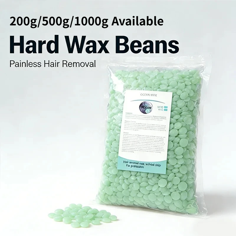 

Набор бразильского твердого воска в гранулах 200г/500г/1000г, профессиональное средство для удаления волос на ногах, лице и теле, для использования в салонах и дома.