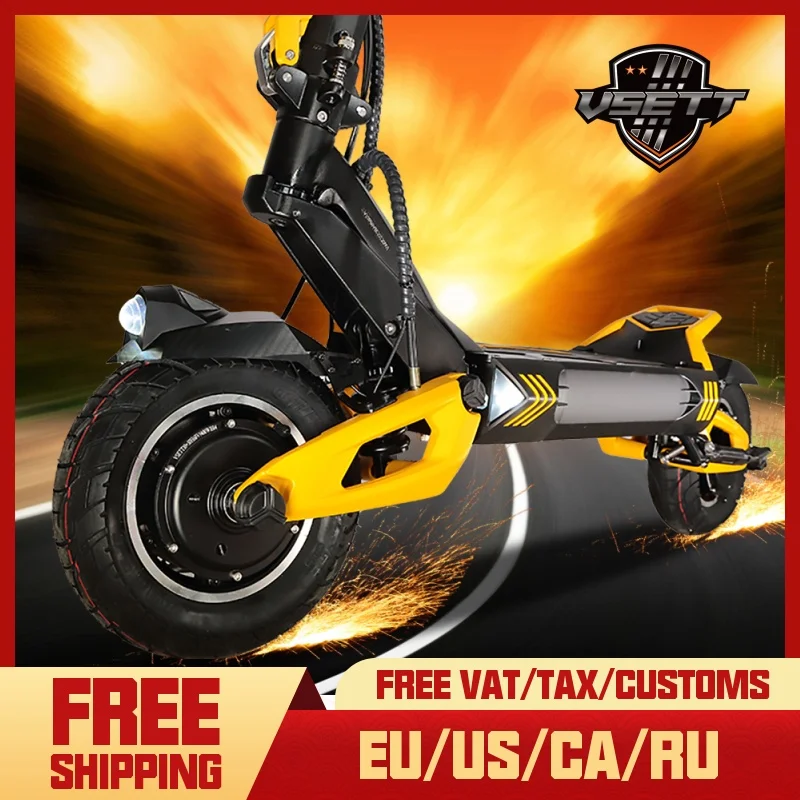 

VSETT 10+ 10 Inch Off-Road Electric Scooter VSETT10+ Upgraded ZERO 10X 10 Plus Double Drive 60V 2800W Dual Motor VSSET MACURY