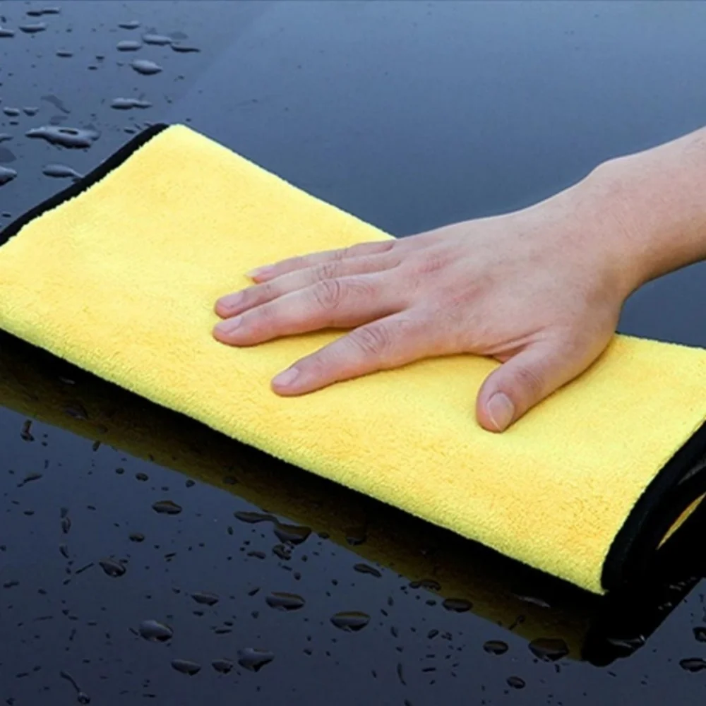 Microfiber Car Cleaning Towels Soft Quick Drying for Windows Mirrors Wiping Rags Double Layer Wash Cloth