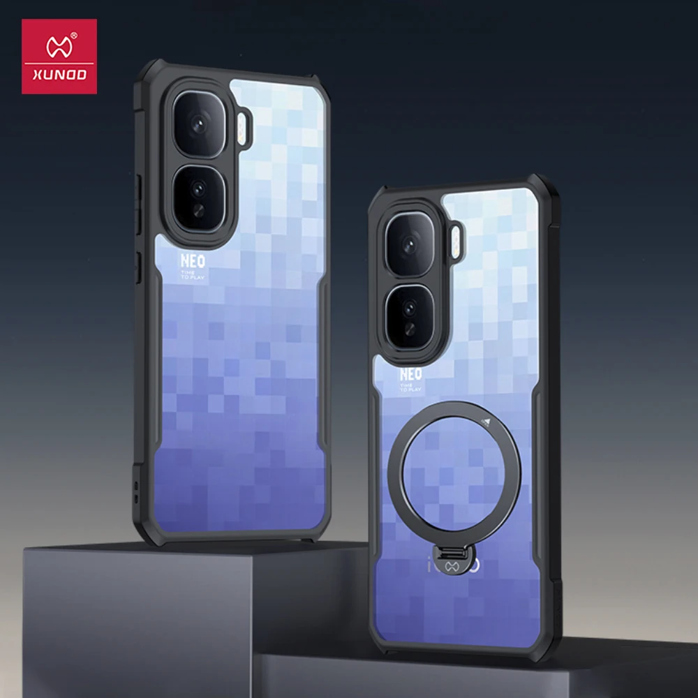 Xundd For VIVO IQOO Neo 10 Pro Plus Case,Airbag Shockproof Shell,Camera Protection Back Stripe Clear Cover For Neo 10 Pro+