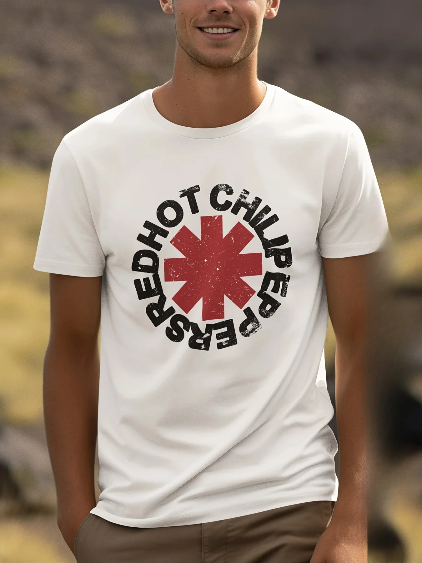 2025 نموذج جديد الصيف الرجال موضة القطن تي شيرت طباعة بلايز تيز الذكور روك باند ملابس قصيرة الأكمام ملابس الشارع الشهير غير رسمية #1