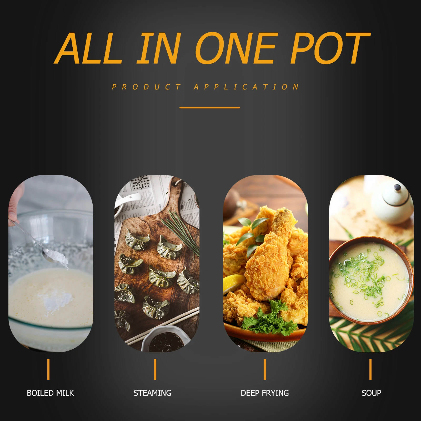 

Practical Pan Household Cooking Pot Multi Functional Heating Pot Instant Noodle Sauce Pan Stew