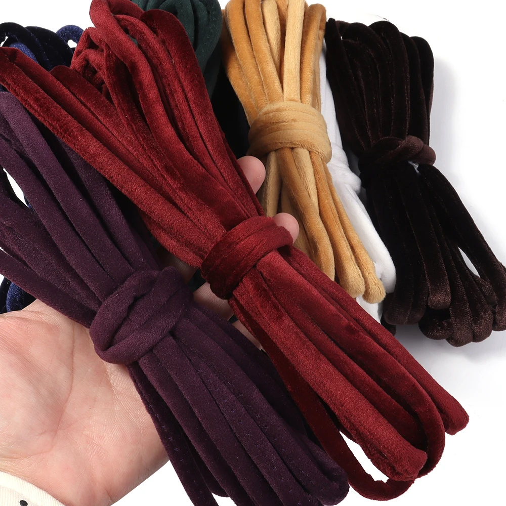 

5Yards 4mm Multicolour Braided Velvet Woven Rope Twist Cord For Handmade Decoration DIY Phone Strap Key Chain Making Accessories