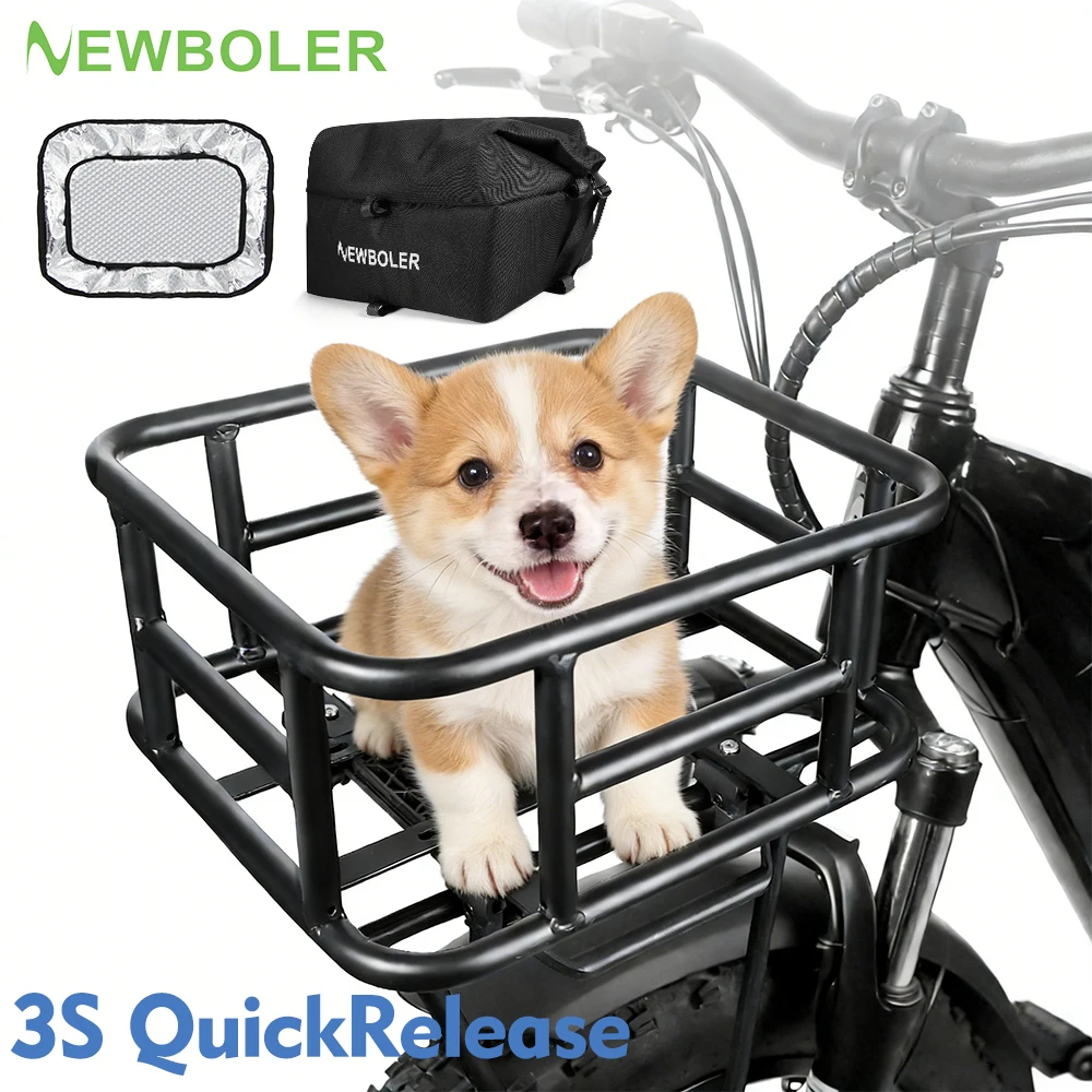 

Rear Bike Basket Bicycle Cargo Rack Bag Quick Release Front E-Bike Basket Bike Baskets Rear Rack for OutdoorTravel Shopping